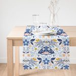 - Runner-10408-1 - Realhomes Çiçekli Özel Tasarım Dijital Baskılı Dekoratif Runner Realhomes