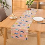 Pembe Zemin Renkli Kelebekler Özel Tasarım Dijital Baskılı Modern Runner Realhomes