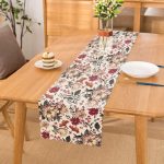 - Runner-10412 - Realhomes  Papatya & Gül Tasarımlı Dijital Baskılı Dekoratif Runner Realhomes