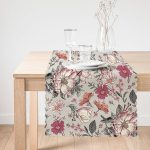 - Runner-10413-1 - Realhomes Papatya & Gül Tasarımlı Dijital Baskılı Modern Runner Realhomes