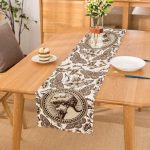 - Runner-10420 - Realhomes Karakalem Çiçek & Portre Desenli Dijital Baskılı Dekoratif Runner Realhomes