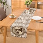 - Runner-10423 - Realhomes  Karakalem Çiçek & Yazı & Portre Desenli Dijital Baskılı Modern Runner Realhomes