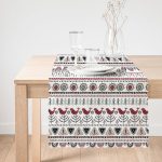 - Runner-10434-1 - Realhomes Etnik İskandinav Motifli Dijital Baskılı Dekoratif Runner Realhomes