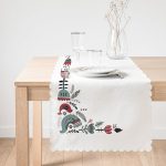 Özel Tasarım Kuş & Çiçek Motifli Dijital Baskılı Modern Runner Realhomes