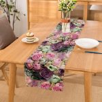 - Runner-11 - Realhomes Pembe Güller Dijital Baskılı Dekoratif Runner Realhomes