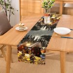 - Runner-1536 - Realhomes  Kış Manzarası Otantik Temalı Dijital Baskılı Dekoratif Runner Realhomes