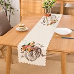 Bisiklet Desenli Dijital Baskılı Dekoratif Runner Realhomes