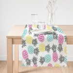 - Runner-2013-1 - Realhomes  Renkli Ananas Desenli Dijital Baskılı Runner Realhomes