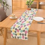 - Runner-2013 - Realhomes  Renkli Ananas Desenli Dijital Baskılı Runner Realhomes