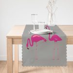 - Runner-2017-1 - Realhomes  Gri Zemin Flamingo Desenli Dijital Runner Realhomes