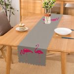 - Runner-2017 - Realhomes  Gri Zemin Flamingo Desenli Dijital Runner Realhomes