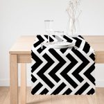 - Runner-2021-1 - Realhomes  Siyah Beyaz Geometrik Desenli Dijital Runner Realhomes