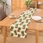 Ananas Desenli Dijital Baskı Dekoratif Runner Realhomes