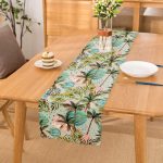 Livense Palmiye Çizim Dekoratif Runner Realhomes