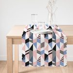 Modern Geometrik Desenli Dijital Baskılı Runner Realhomes