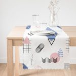 - Runner-2046-1 - Realhomes  Renkli Geometrik Şekiller Dijital Baskılı Runner Realhomes