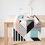 - Runner-2049-1 - Realhomes  Modern Geometrik Şekilli Dijital Baskılı Runner Realhomes