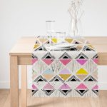 Renkli Kareler Özel Tasarım Dijital Baskılı Runner Realhomes