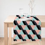 - Runner-2059-1 - Realhomes  Üçgen Motifli Modern Dijital Baskılı Runner Realhomes