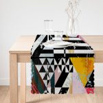 - Runner-2067-1 - Realhomes  Renkli Boyama Desenli Dijital Baskılı Özel Tasarım Runner Realhomes