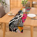 - Runner-2067 - Realhomes  Renkli Boyama Desenli Dijital Baskılı Özel Tasarım Runner Realhomes