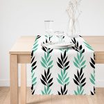 Renkli Yaprak Motifli Dijital Baskılı Modern Runner Realhomes