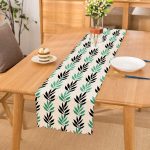 Renkli Yaprak Motifli Dijital Baskılı Modern Runner Realhomes