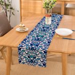 - Runner-2079 - Realhomes  Mavi Cam Göbeği Etnik Desenli Dekoratif Runner Realhomes