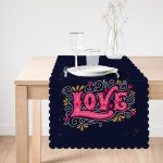 - Runner-2080-1 - Realhomes  Renkli Love Baskılı Dijital Baskılı Modern Runner Realhomes