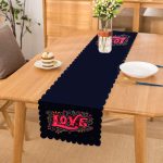 - Runner-2080 - Realhomes  Renkli Love Baskılı Dijital Baskılı Modern Runner Realhomes