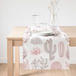 - Runner-2090-1 - Realhomes  Çöl Bitkisi Desenli Dijital Baskılı Runner Realhomes