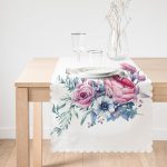 - Runner-2093-1 - Realhomes Livense Özel Tasarım Çiçek Desenli Dijital Baskılı Runner Realhomes