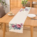 - Runner-2093 - Realhomes Livense Özel Tasarım Çiçek Desenli Dijital Baskılı Runner Realhomes