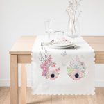 Özel Tasarım Kuş Desenli Dijital Baskılı Modern Runner Realhomes