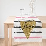 Love Yaldızlı Kalp Desenli Dijital Baskılı Modern Runner Realhomes