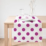 - Runner-2153-1 - Realhomes  Mor Puantiyeli Dijital Baskılı Dekoratif Runner Realhomes