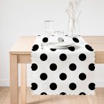 - Runner-2158-1 - Realhomes  Siyah Puantiyeli Dijital Baskılı Modern Runner Realhomes