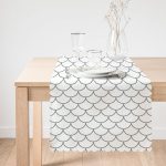 - Runner-2163-1 - Realhomes  Gri Geometrik Desenli Dijtal Baskılı Dekoratif Runner Realhomes