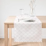 - Runner-2171-1 - Realhomes  Pembe Geometrik Desenli Dijital Baskılı Dekoratif Runner Realhomes