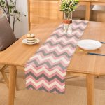 Renkli Zigzag Desenli Dijital Baskılı Dekoratif Runner Realhomes