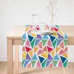 Renkli Geometrik Resimli Dijital Baskılı Modern Runner Realhomes