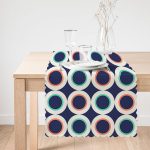 - Runner-2194-1 - Realhomes  Yuvarlak Desenli Modern Dijital Baskılı Dekoratif Runner Realhomes