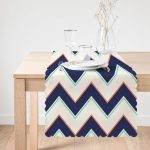 - Runner-2196-1 - Realhomes  Renkli Zigzag Desenli Dijital Baskılı Dekoratif Runner Realhomes