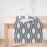 Özel Tasarım Geometrik Desenli Dijital Baskılı Runner Realhomes