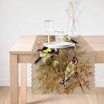 - Runner-22-1 - Realhomes  Saka Kuşlu Dijital Baskılı Dekoratif Runner Realhomes