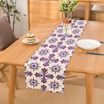 Rengarenk Çiçek Desenli Dijital Baskılı Dekoratif Runner Realhomes