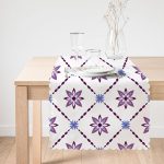 Modern Çiçek Temalı Dijital Baskılı Dekoratif Runner Realhomes