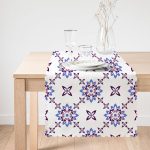 Çiçek Motifli Dijital Baskılı Dekoratif Runner Realhomes