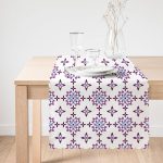 Çiçek Temalı Dijital Baskılı Dekoratif Runner Realhomes