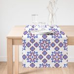 - Runner-2206-1 - Realhomes  Özel Tasarım Çiçek Motifli Dijital Baskılı Modern Runner Realhomes